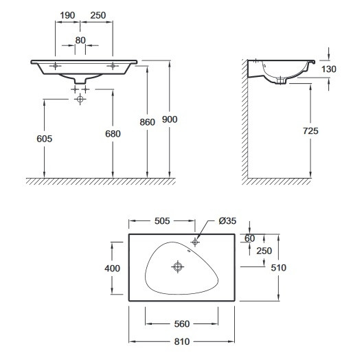 Раковина Jacob Delafon Nouvelle Vague 81 EXAR112-Z-00 Белая глянцевая Раковина Jacob Delafon Nouvelle Vague 81 EXAR112-Z-00 Белая глянцевая
