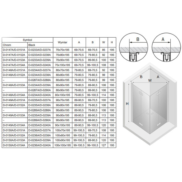 Душевой уголок New Trendy New Soleo Black 100х100 D-0236A/D-0240A профиль Черный стекло прозрачное Душевой уголок New Trendy New Soleo Black 100х100 D-0236A/D-0240A профиль Черный стекло прозрачное