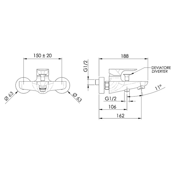 Смеситель для ванны Remer Infinity I05NP Никель брашированный Смеситель для ванны Remer Infinity I05NP Никель брашированный