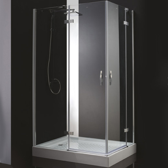 Душевой уголок Cezares Bergamo 120x90 L BERGAMO-W-AH-2-120/90-C-Cr-L профиль Хром стекло прозрачное
