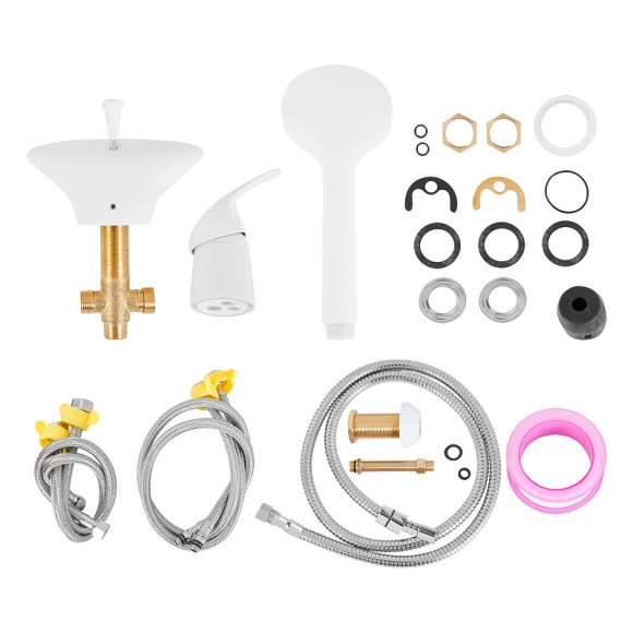 Смеситель на борт ванны Orange Iris M41-333w Белый Смеситель на борт ванны Orange Iris M41-333w Белый