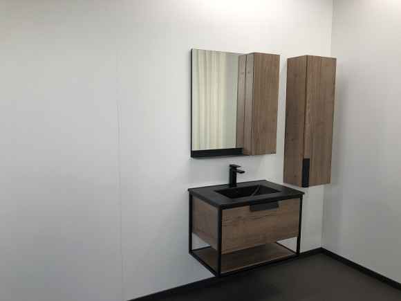 Тумба с раковиной Comforty Бонн 75 00-00001936 подвесная Дуб темный