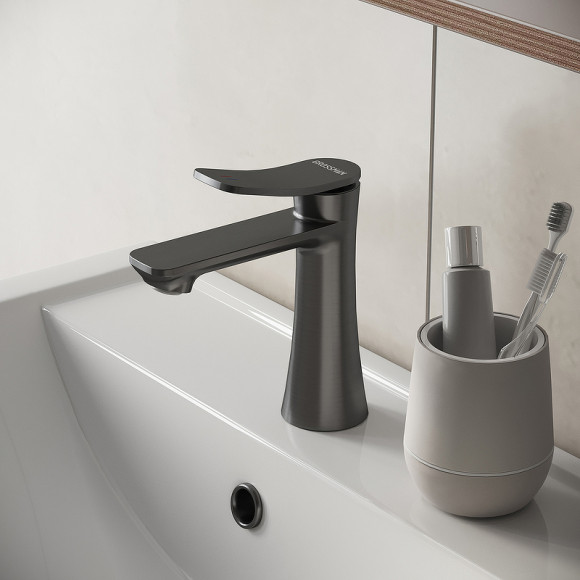 Смеситель для раковины Grossman Advans 510.K35.09.420 Графит брашированный Смеситель для раковины Grossman Advans 510.K35.09.420 Графит брашированный