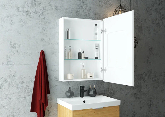 Зеркальный шкаф Континент Allure LED 55 R МВК003 с подсветкой Белый Зеркальный шкаф Континент Allure LED 55 R МВК003 с подсветкой Белый