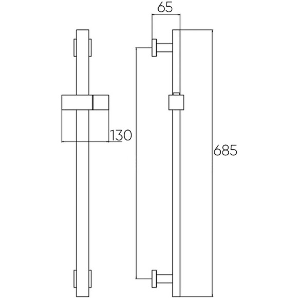 Душевая штанга Bronze de Luxe 980 Хром Душевая штанга Bronze de Luxe 980 Хром