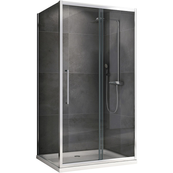 Душевой уголок Abber Schwarzer Diamant 170x60 AG30170H-S60 профиль Хром стекло прозрачное