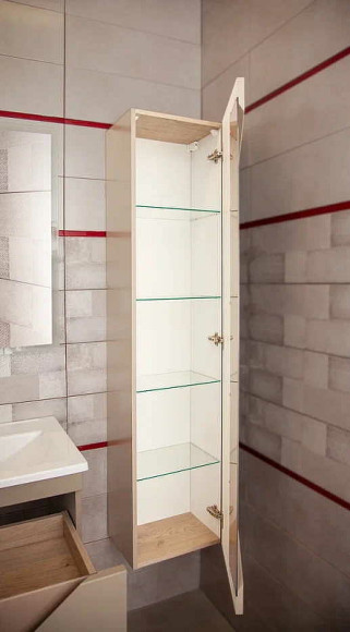 Шкаф пенал Бриклаер Брайтон 38 4627125415753 подвесной Глиняный Серый Шкаф пенал Бриклаер Брайтон 38 4627125415753 подвесной Глиняный Серый