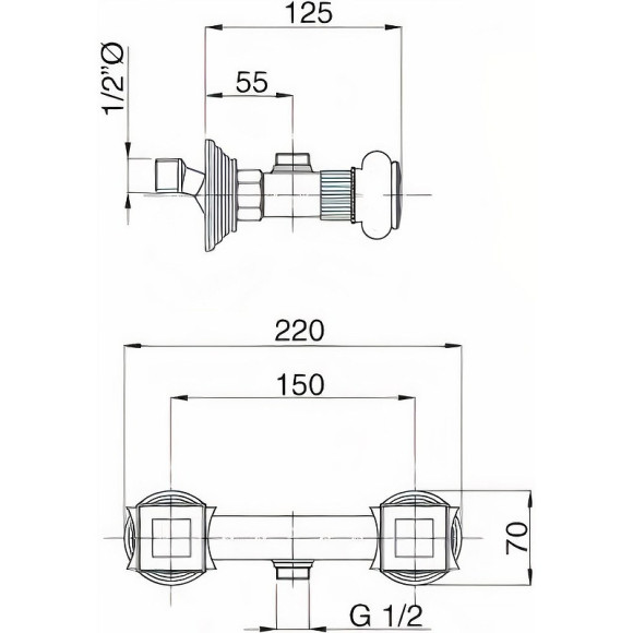 Смеситель для душа Cezares Aphrodite APHRODITE-DS-02-M Бронза