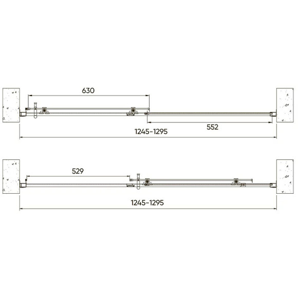 Душевая дверь Veconi Vianno VN-72B 130 VN72B-130-01-C4 профиль Черный матовый стекло прозрачное Душевая дверь Veconi Vianno VN-72B 130 VN72B-130-01-C4 профиль Черный матовый стекло прозрачное
