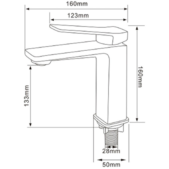Смеситель для раковины Comforty FC071A-CKBT 00-00006495 Белый Смеситель для раковины Comforty FC071A-CKBT 00-00006495 Белый