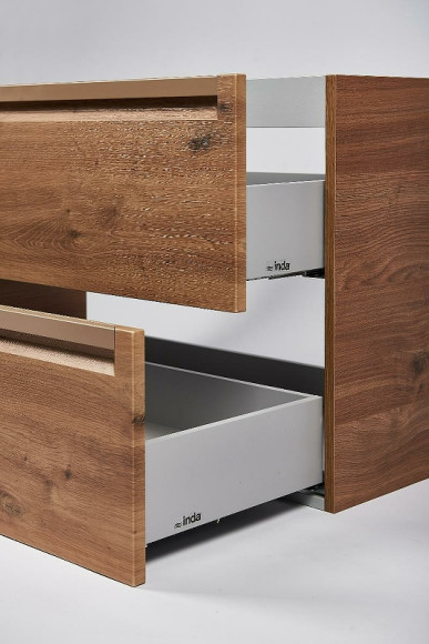 Тумба с раковиной Inda Piccadilly 80RC подвесная Rovere Castagno