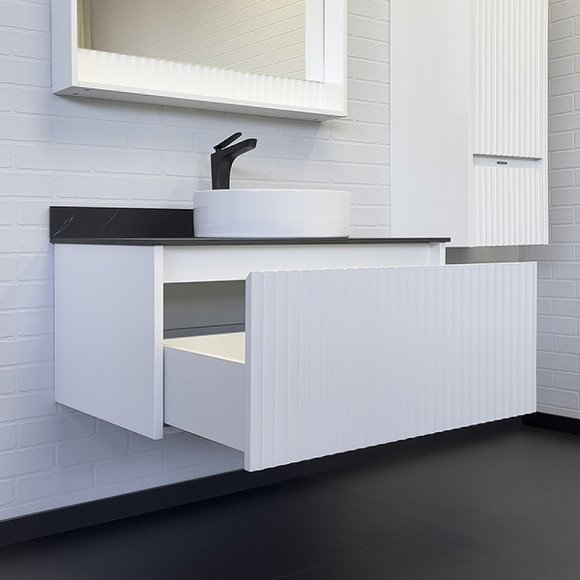 Тумба с раковиной Comforty Марсель 90 00-00013797 подвесная Белая матовая Калакатта Блэк Тумба с раковиной Comforty Марсель 90 00-00013797 подвесная Белая матовая Калакатта Блэк