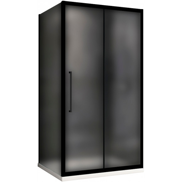 Душевой уголок Abber Schwarzer Diamant 150x100 AG30150BMH-S100BM профиль Черный стекло матовое