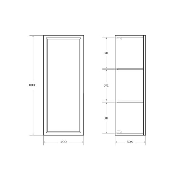 Подвесной шкаф Cezares Giubileo 40 GIUBILEO-1000-1A-SC-BL Bianco Lucido
