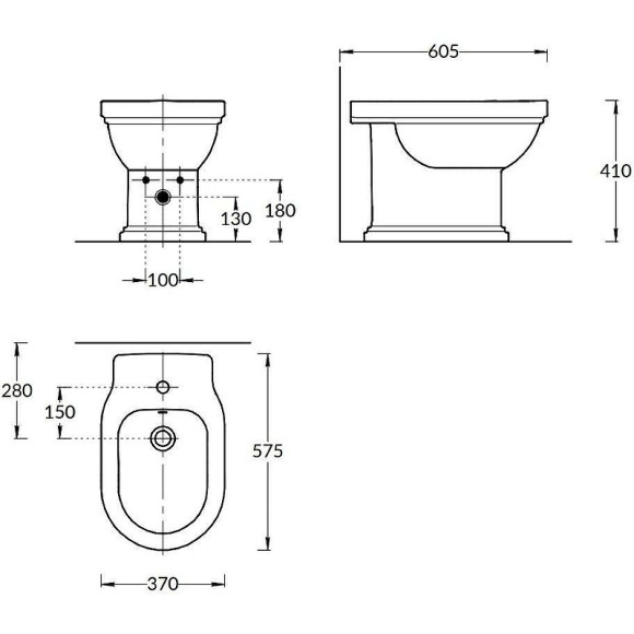 Биде Kerama Marazzi Pompei PO.bidet.01 Белое глянцевое Биде Kerama Marazzi Pompei PO.bidet.01 Белое глянцевое