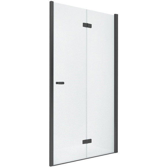 Душевая дверь New Trendy New Soleo Black 100 R D-0226A профиль Черный стекло прозрачное