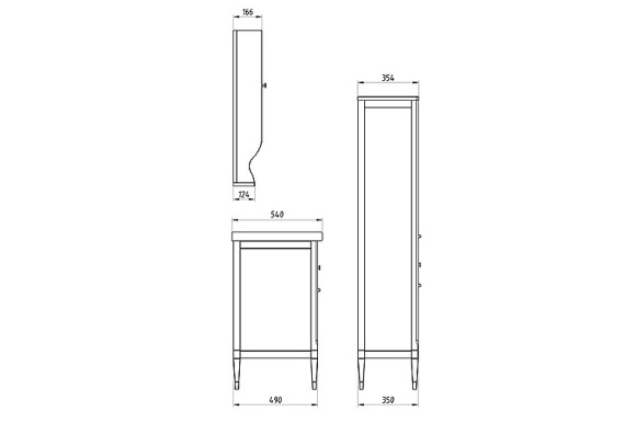 Зеркало ASB-Woodline Гранда 80 11481 Антикварный орех