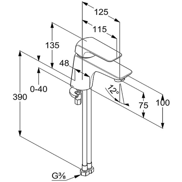 Смеситель для раковины Kludi Ameo 410280575 Хром