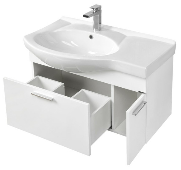 Тумба под раковину Aquaton Инди 80 1A188401ND010 подвесная Белая