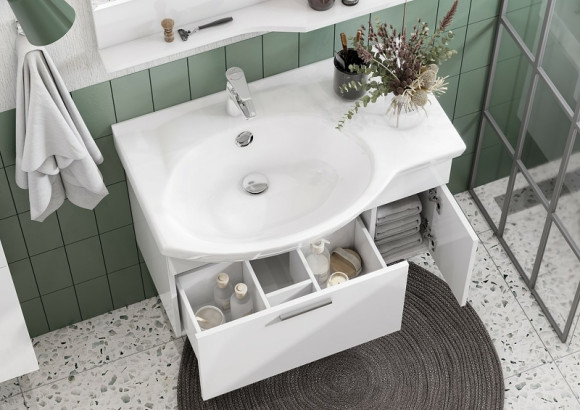 Тумба под раковину Aquaton Инди 80 1A188401ND010 подвесная Белая