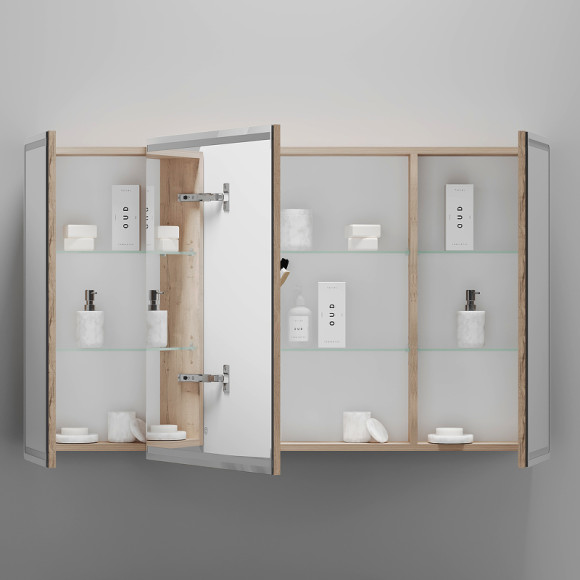 Зеркальный шкаф Sancos Mirror 120 MI120EG с подсветкой Дуб галифакс натуральный Зеркальный шкаф Sancos Mirror 120 MI120EG с подсветкой Дуб галифакс натуральный