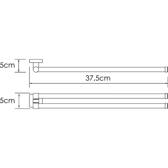 Полотенцедержатель WasserKRAFT Rhin K-8731 Хром Полотенцедержатель WasserKRAFT Rhin K-8731 Хром