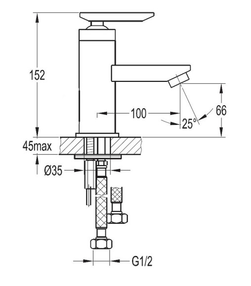 Смеситель для раковины Cezares Siesta SIESTA-F-LS-01-W0 Хром