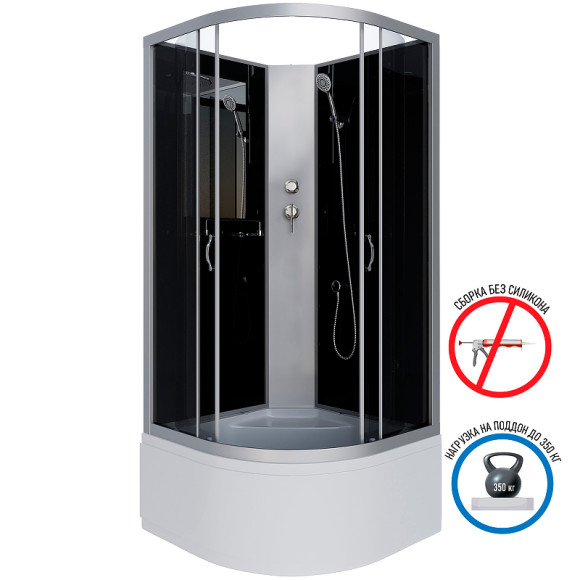 Душевая кабина Niagara Classic 100x100 NG-2509-14BK без гидромассажа