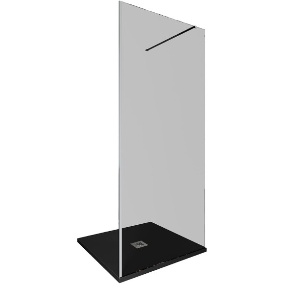 Душевая перегородка Allen Brau Infinity 1 90 3.21008.BA.T профиль Серебро браш стекло тонированное