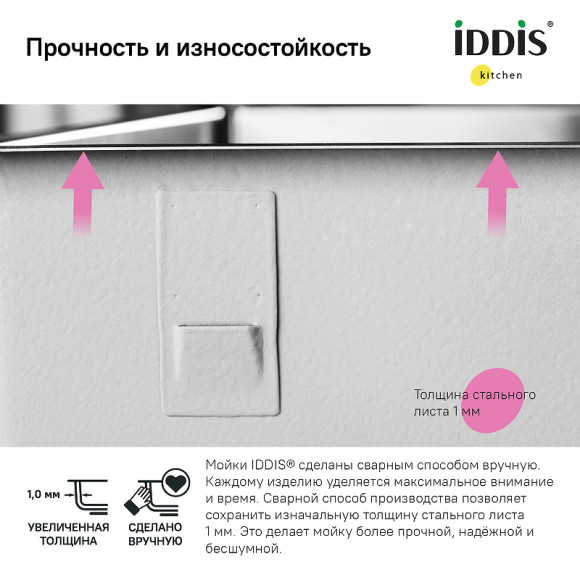 Кухонная мойка Iddis Edifice 20 EDI21G0i77 Графит