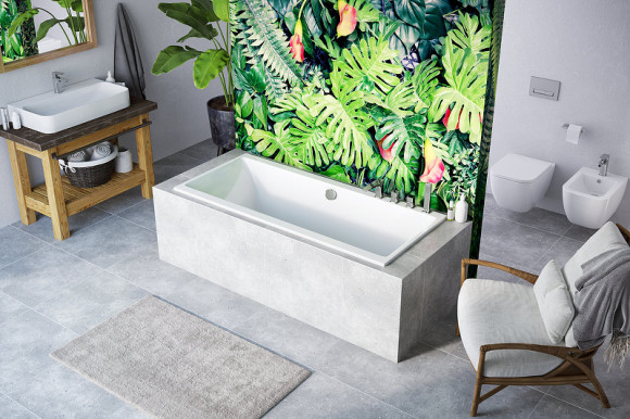 Акриловая ванна Excellent Pryzmat Slim 170x75 WAEX.PRY17WHS без гидромассажа