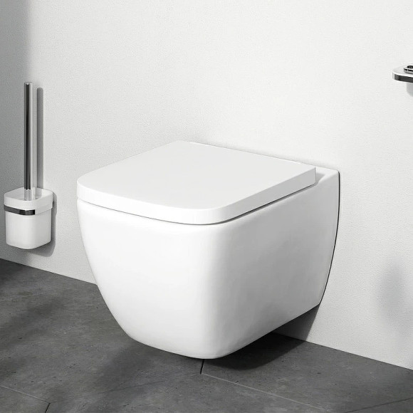 Комплект унитаза с инсталляцией AM.PM Gem FlashClean IS100238.901701 с сиденьем Микролифт и Черной матовой клавишей смыва