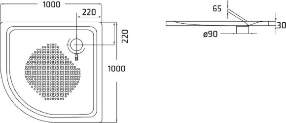 Стальной поддон для душа BLB Universal 100х100 CС1631001 Белый