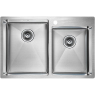 Кухонная мойка Paulmark Kroner 78/2S PM237851-BS Брашированная сталь Кухонная мойка Paulmark Kroner 78/2S PM237851-BS Брашированная сталь