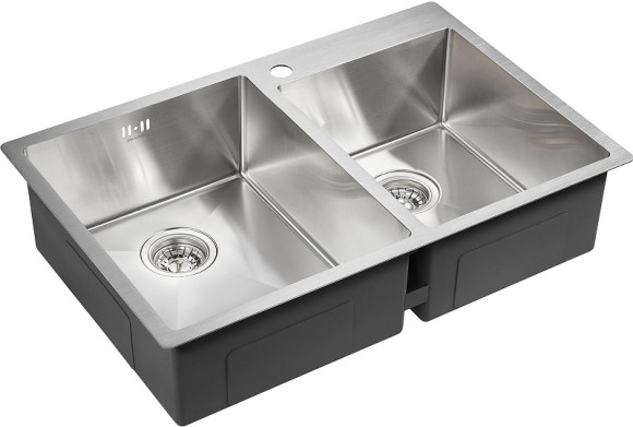 Кухонная мойка Paulmark Kroner 78/2S PM237851-BS Брашированная сталь Кухонная мойка Paulmark Kroner 78/2S PM237851-BS Брашированная сталь