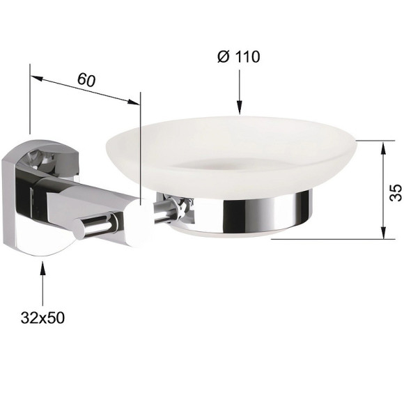 Мыльница Remer Forma FR10CR Хром Мыльница Remer Forma FR10CR Хром