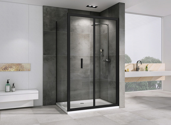 Душевой уголок Abber Sonnenstrand 90х85 AG07090B-S85B профиль Черный стекло прозрачное Душевой уголок Abber Sonnenstrand 90х85 AG07090B-S85B профиль Черный стекло прозрачное