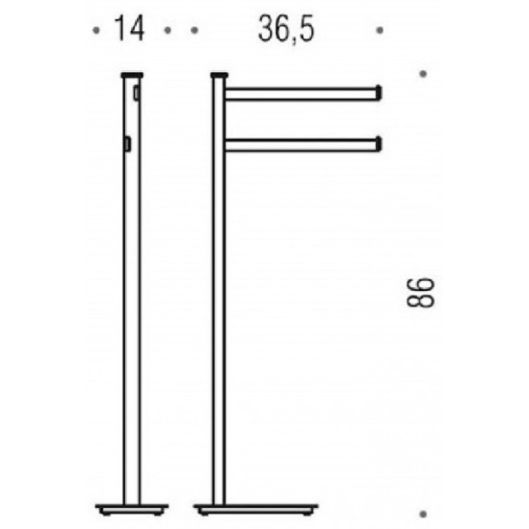 Напольная стойка Colombo Design Units B9103.NM Черная матовая