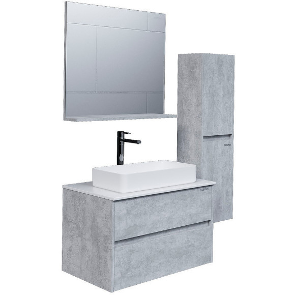 Тумба под раковину Grossman Эдванс 80 108010 подвесная Цемент светлый