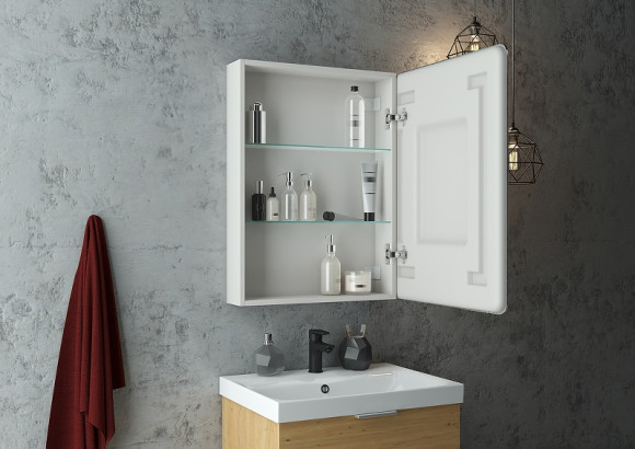 Зеркальный шкаф Континент Emotion LED 60 МВК028 с подсветкой Белый