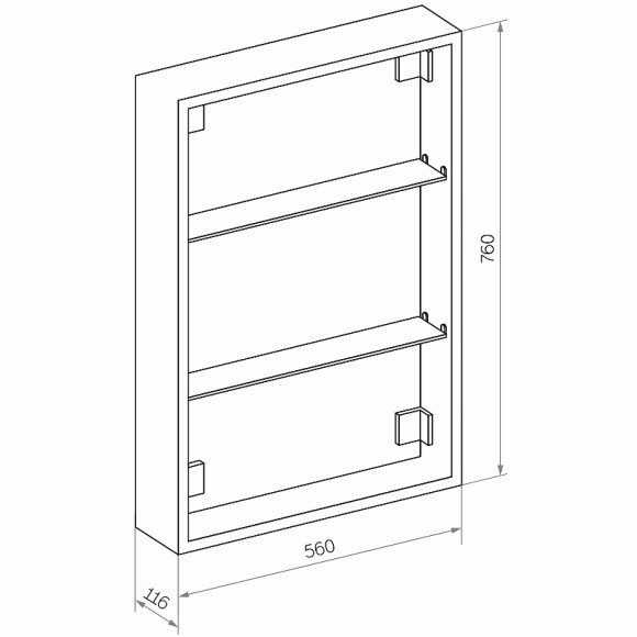 Зеркальный шкаф Континент Emotion LED 60 МВК028 с подсветкой Белый