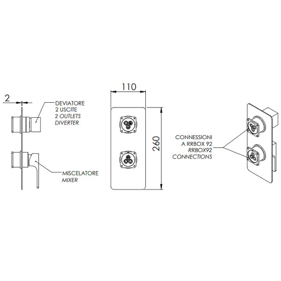 Смеситель для душа Remer Absolute AU92KBDO Золото Смеситель для душа Remer Absolute AU92KBDO Золото