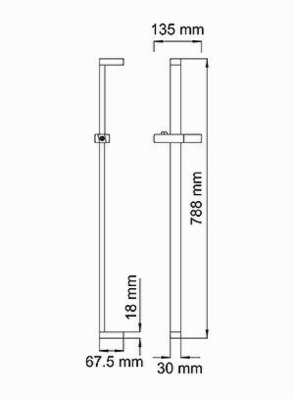 Душевая штанга WasserKRAFT Exter  A048 Бронза Душевая штанга WasserKRAFT Exter  A048 Бронза