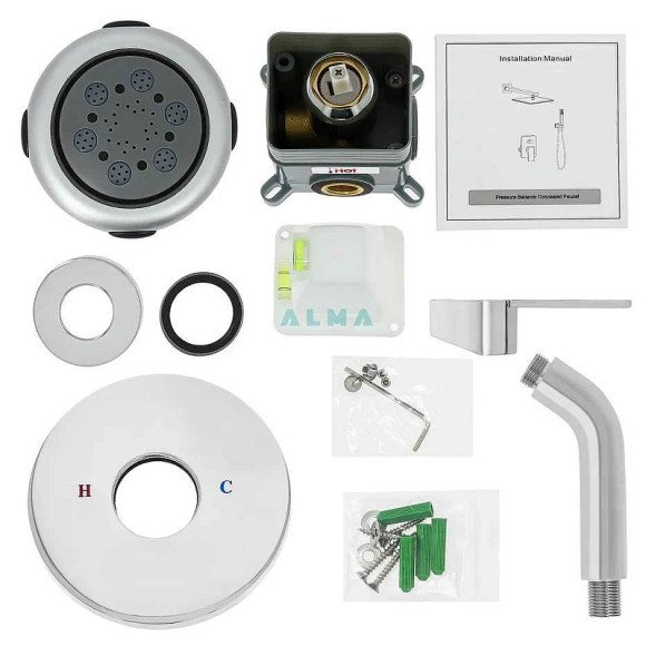 Душевая система ALMAes Bartin TVZ-0896 Хром Душевая система ALMAes Bartin TVZ-0896 Хром