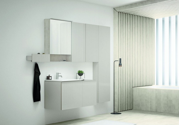 Зеркальный шкаф Geberit Acanto 75 500.645.00.2 с подсветкой Дуб мистик