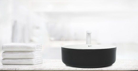 Раковина-чаша WeltWasser Elbach M3134 BW 35 10000004522 Черная Белая