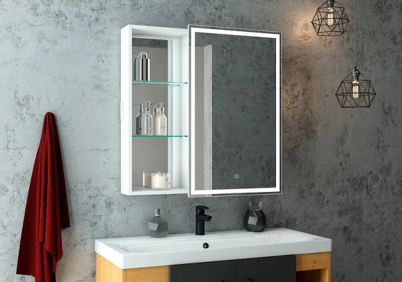 Зеркальный шкаф Континент Aperio LED 80 R МВК007 с подсветкой Белый