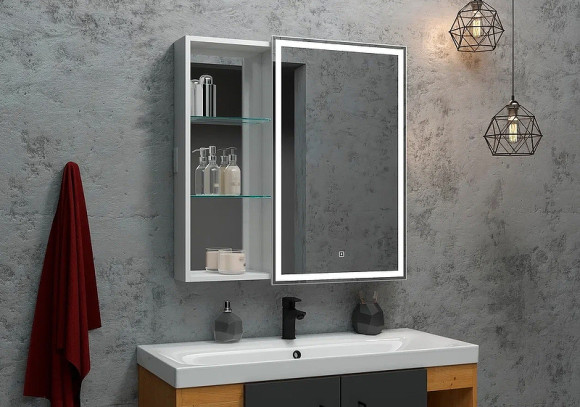 Зеркальный шкаф Континент Aperio LED 80 R МВК007 с подсветкой Белый