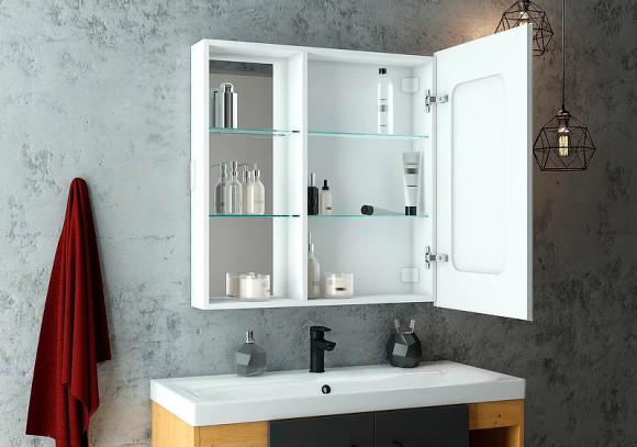 Зеркальный шкаф Континент Aperio LED 80 R МВК007 с подсветкой Белый