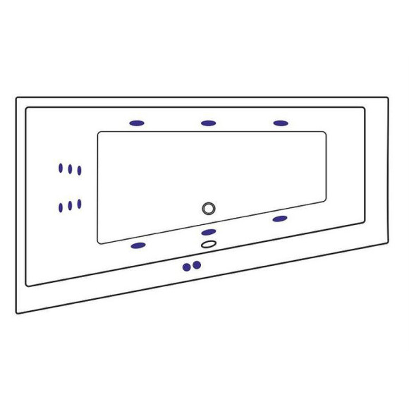 Акриловая ванна Excellent Sfera Slim 170x100 L WAEX.SFL17S.LINE.BR с гидромассажем Акриловая ванна Excellent Sfera Slim 170x100 L WAEX.SFL17S.LINE.BR с гидромассажем